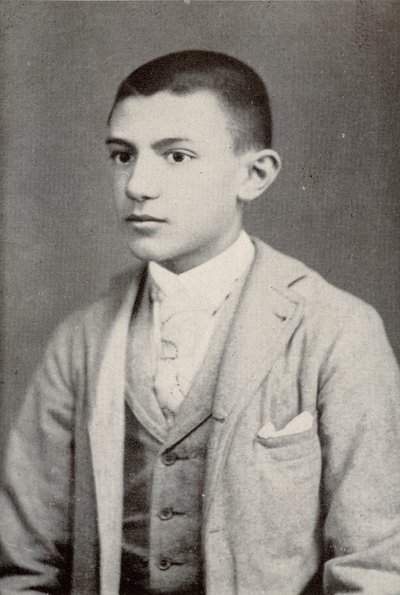 Pablo Picasso en 1896 (15 ans) - dans "Picasso, documents iconographiques" par Sabartes - Unknown photographer
