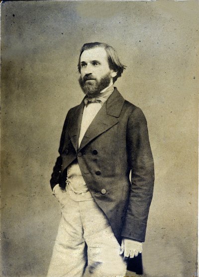 Portrait de Giuseppe Verdi vers 1845 Museo della Scala de Milan - Unknown photographer