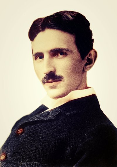 Portrait de Nikola Tesla (1856-1943) - ingénieur, physicien et inventeur serbe né en Croatie - Unknown photographer