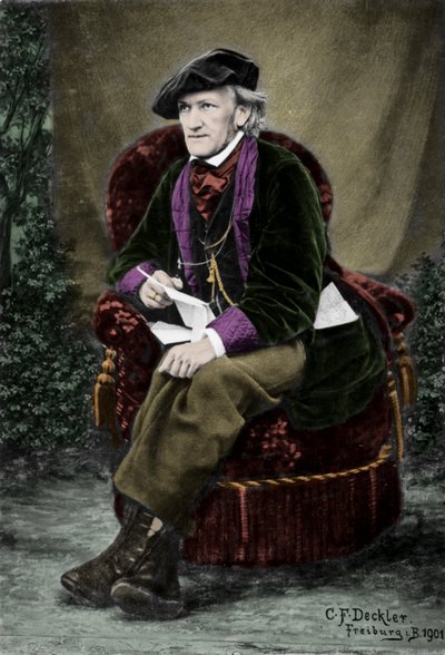 Portrait du compositeur Richard Wagner (1813-1883) à la Villa Tribschen à Lucerne, Suisse - Unknown photographer
