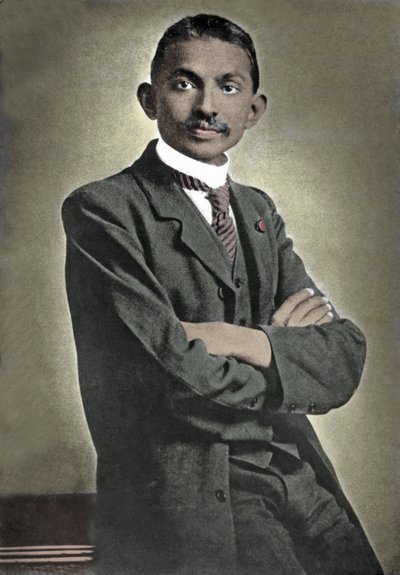 Portrait du leader politique Mohandas Karamchand Gandhi (1869-1948) connu sous le nom de Mahatma, leader politique et spirituel indien - Unknown photographer