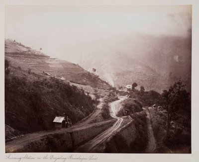 Station de retournement sur la ligne Darjeeling-Himalaya, c.1885 - Unknown photographer