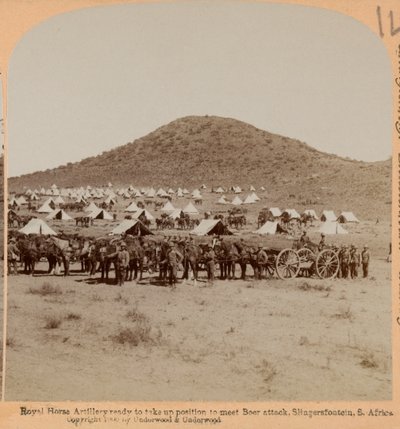 Artillerie royale à cheval, Slingersfontein, guerre des Boers, vers 1899 - Unknown photographer