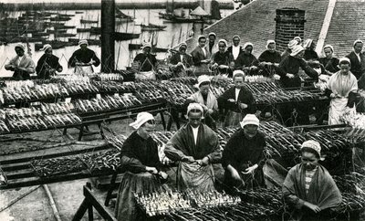 Industrie de la sardine, Finistère, Bretagne (photo n/b) - Unknown photographer