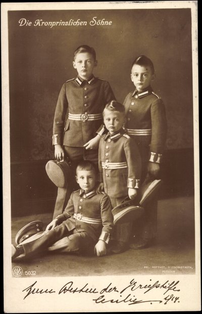 Les fils de la princesse héritière, Prusse - Unknown photographer