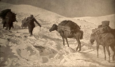 Les positions françaises et italiennes ont plus de 2 mètres de neige au-dessus du niveau de la mer. - Unknown photographer