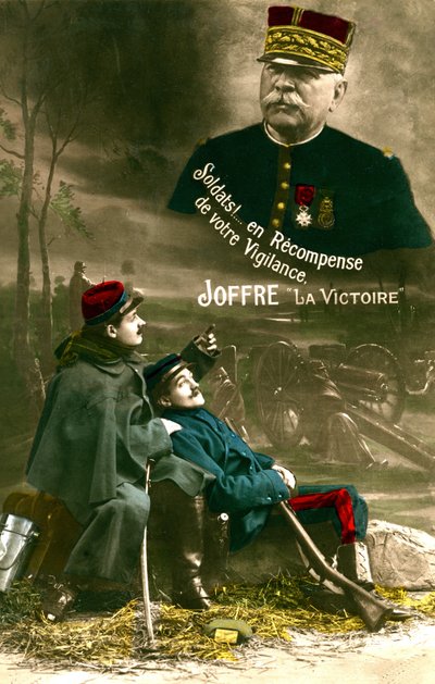 Carte postale de la Première Guerre mondiale, le Maréchal Joseph Joffre s