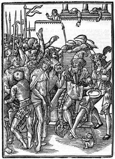 Christ devant Ponce Pilate. Xylographie d