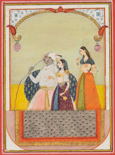 Maharaja Sri Anand Singhji et sa consort, 1729 - Ustad Murad