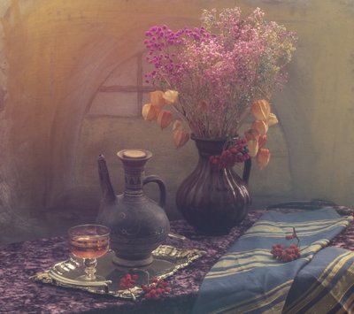Nature morte aux couleurs chaudes de l