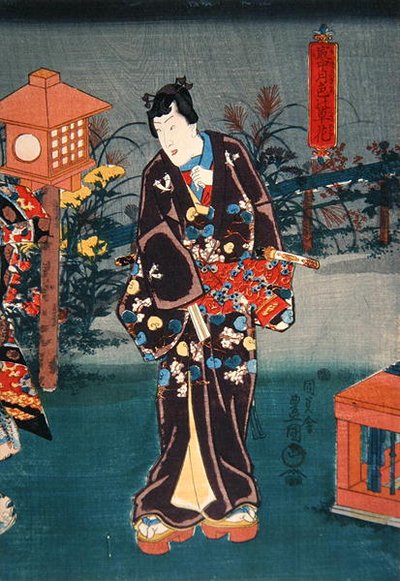 Pleine lune : Plantes et fleurs colorées - Utagawa Kunisada