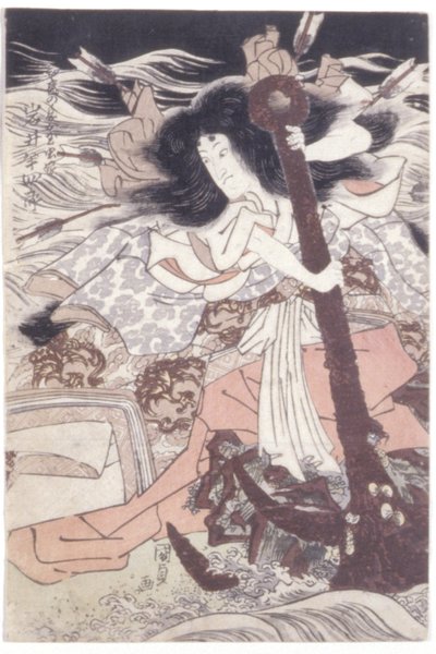 Iwai Hanshiro V comme le fantôme de la fille de Taira no Tomomori, Tamamushi - Utagawa (1786 1865) Kunisada