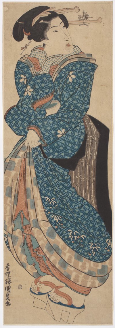 Femme debout - Utagawa (1786 1865) Kunisada