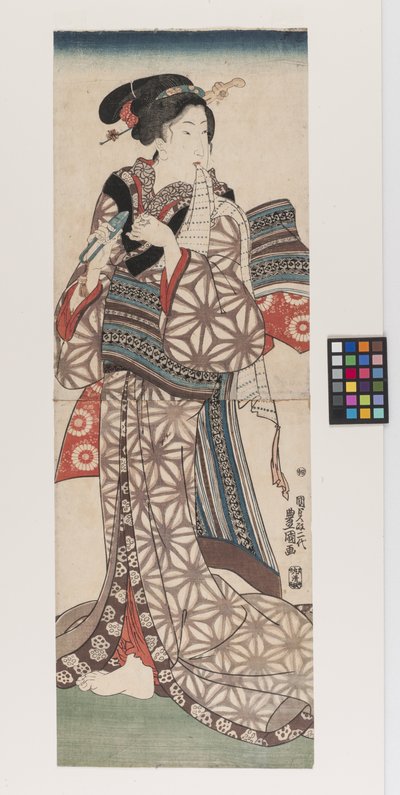 Femme se coupant les ongles, vers 1845 - Utagawa (1786 1865) Kunisada