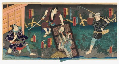 Seki Sanjūrō III comme Naosuke Gonbei, Kataoka Nizaemon VIII comme Tamiya Iemon et Bandō Hikosaburō V comme le Fantôme d