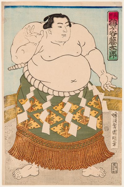 Portrait du lutteur de sumo Umgatani - Utagawa  Kuniaki