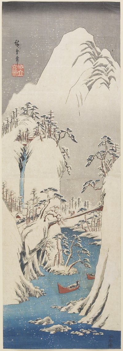 (Gorge de Kiso sous la neige), c. 1840-1842 - Utagawa Hiroshige