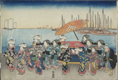 Procession de mariage, milieu du 19ème siècle - Utagawa Hiroshige