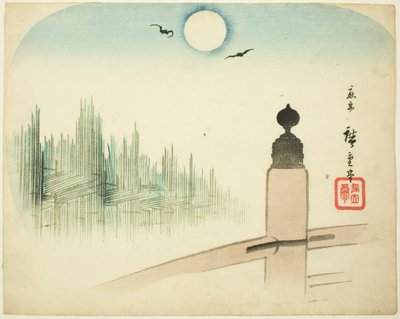 Vue des Chantiers de Bois depuis un Pont - Utagawa Hiroshige
