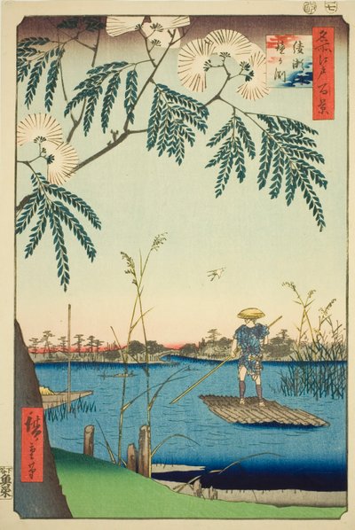 Rivière Ayase et Kanegafuchi (Ayasegawa Kanegafuchi), de la série "Cent vues célèbres d