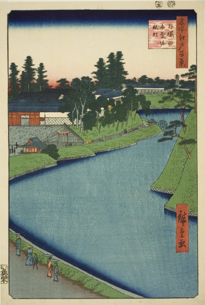 Fossé de Benkei de Soto-Sakurada à Kojimachi, de la série "Cent vues célèbres d