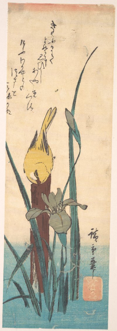 Vogel und Iris - Utagawa Hiroshige