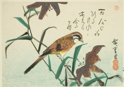 Bruant et lys - Utagawa Hiroshige