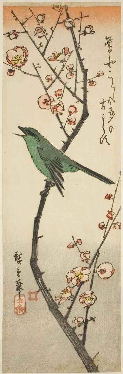 Bouscarle et prunier - Utagawa Hiroshige