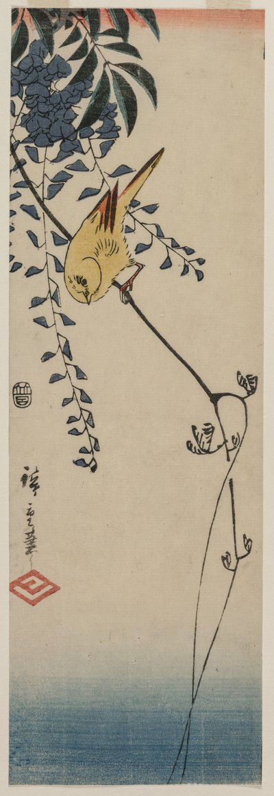 Canari et glycine - Utagawa Hiroshige
