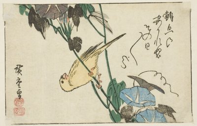 Canari et gloires du matin - Utagawa Hiroshige