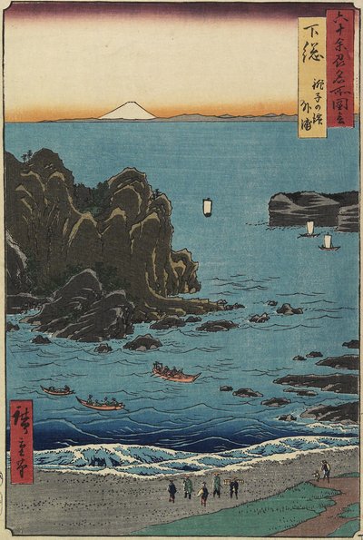 Plage de Cho_shi à la mer ouverte, province de Shimo_sa, août 1853 - Utagawa Hiroshige