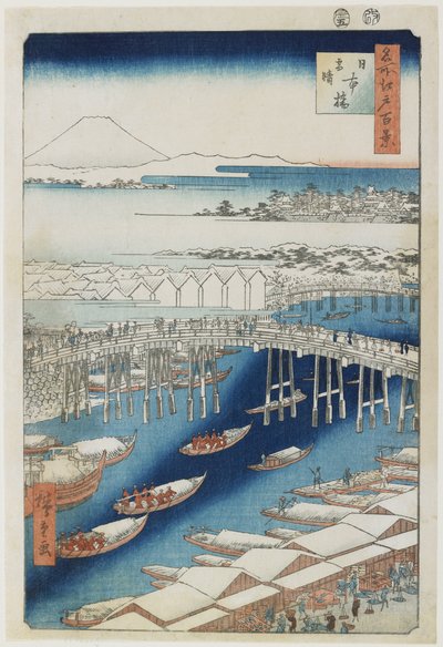 Temps clair après la neige, pont Nihonbashi, mai 1856 - Utagawa Hiroshige