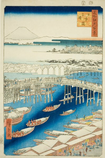Beau temps après la neige au pont Nihon (Nihonbashi yukibare), de la série "Cent vues célèbres d
