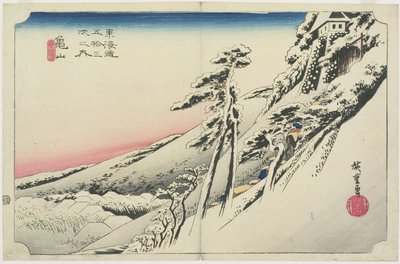 Beau temps après la neige, Kameyama, yukibare, vers 1833 - Utagawa Hiroshige