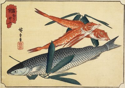 Morue et Grondin, début du 19ème siècle - Utagawa Hiroshige