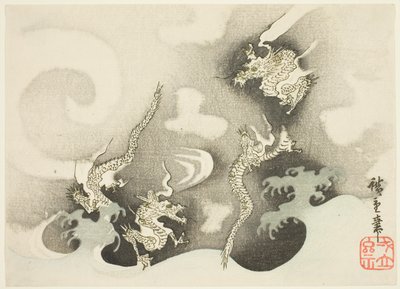 Dragons parmi les nuages - Utagawa Hiroshige