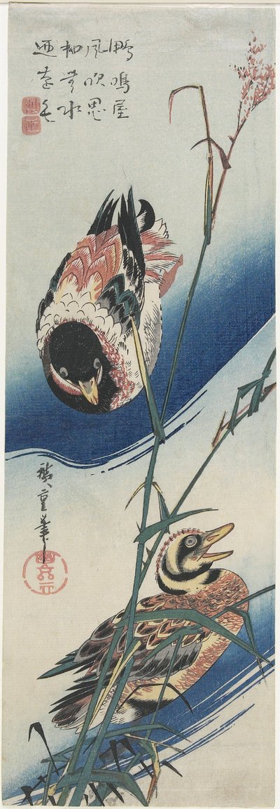 Canards et roseaux, 1834-1839 - Utagawa Hiroshige