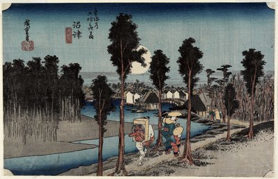 Crépuscule à Numazu, vers 1833 - Utagawa Hiroshige