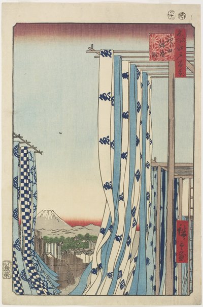 Rue des teinturiers, Kanda, novembre 1857 - Utagawa Hiroshige