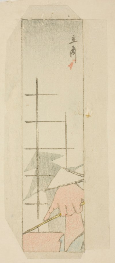 Enveloppe avec ombre de main de batelier - Utagawa Hiroshige