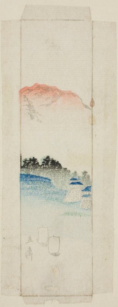 Enveloppe avec paysage - Utagawa Hiroshige