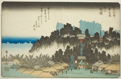 Cloche du soir à Ikegami (Ikegami no bansho), de la série "Huit vues des environs d