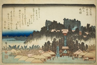 Cloche du soir à Ikegami (Ikegami no bansho), de la série "Huit vues des environs d