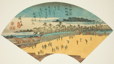 Cloches du soir à Ueno, de la série "Huit vues de la capitale orientale" - Utagawa Hiroshige