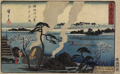 Lueur du soir à Imado, vers 1840-1842 - Utagawa Hiroshige