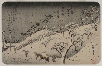 Neige du soir à la colline d