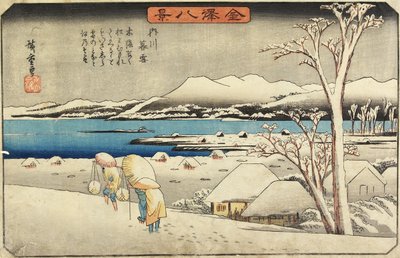 Neige du soir à Uchikawa, vers 1835-1836 - Utagawa Hiroshige