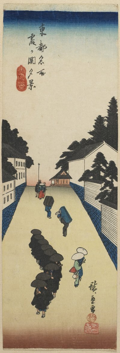 Vue du soir de Kasumigaseki, 1830-1844 - Utagawa Hiroshige