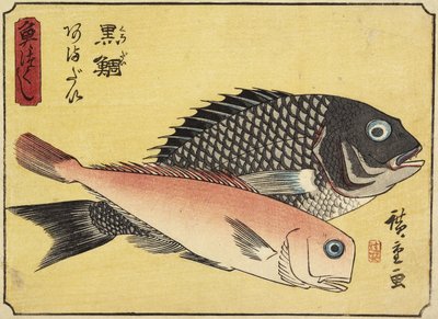 Dorade et Tilefish, 1830-1844 - Utagawa Hiroshige