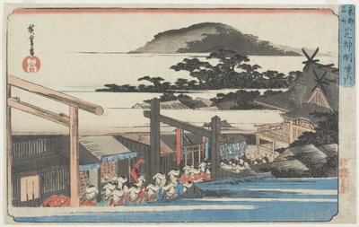 Terrain du sanctuaire de Shinmei à Shiba, 1832-1834 - Utagawa Hiroshige